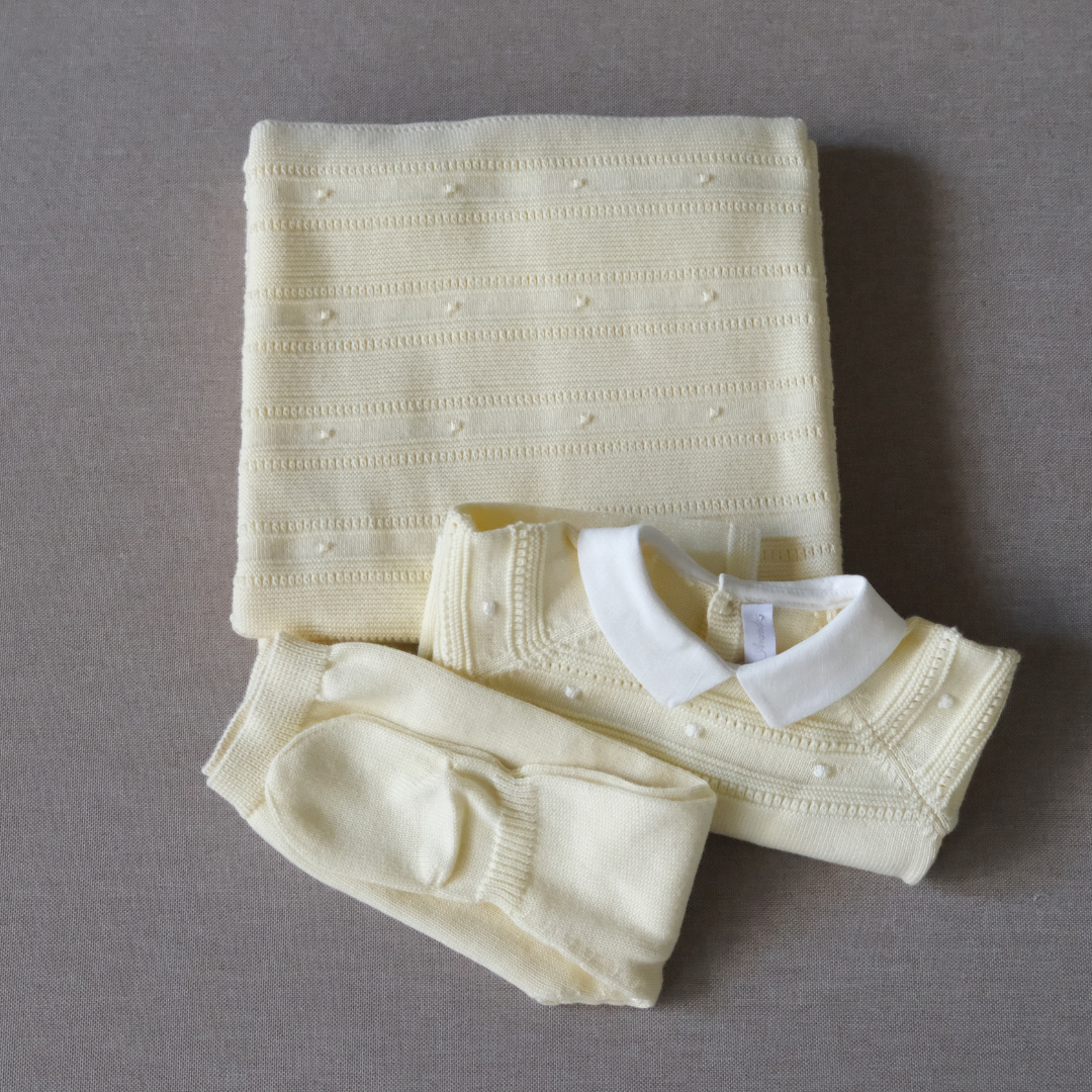 Pack regalo Niagara amarillo (conjunto + toquilla)