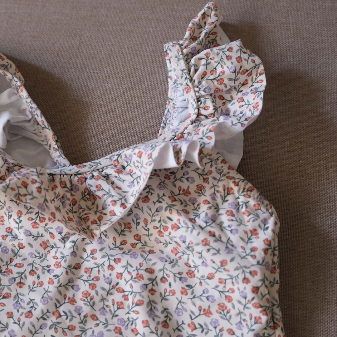 Traje de baño flores colores