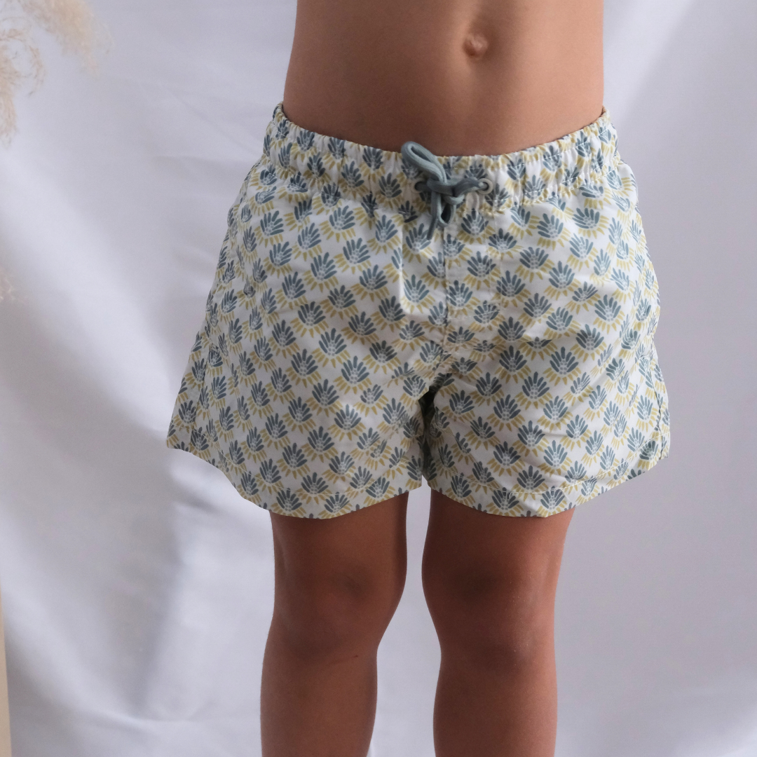 Traje de baño flor verde