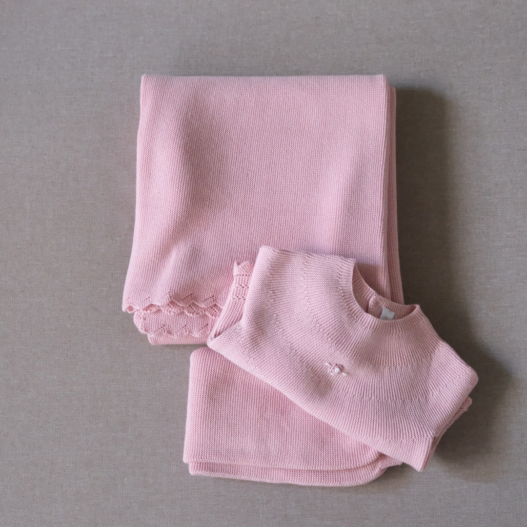 Pack regalo Montreal rosa (conjunto + toquilla)