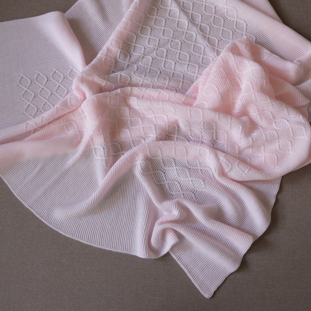 Manta Ana rosa bebé