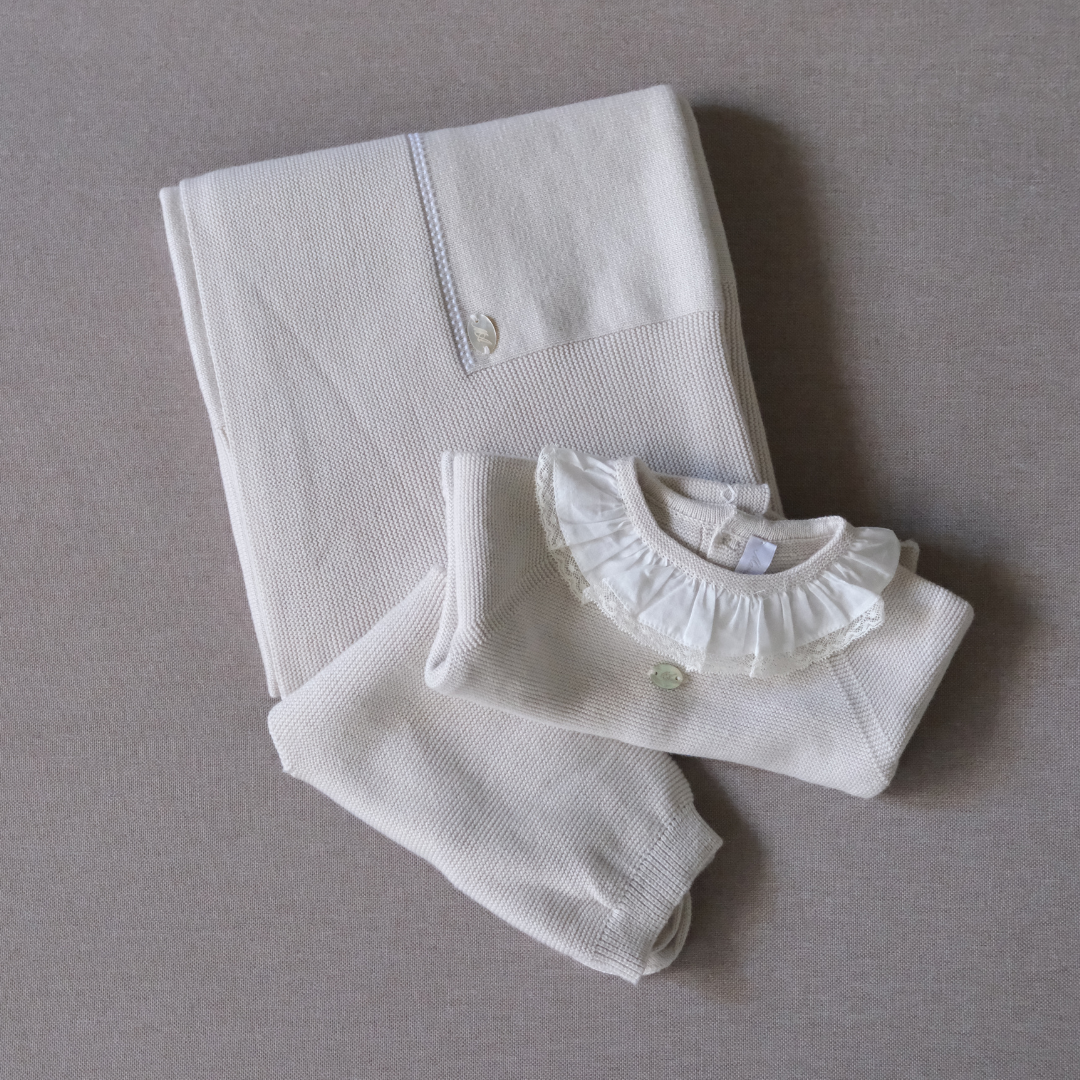 Pack regalo Winnipeg beige  (conjunto + toquilla)