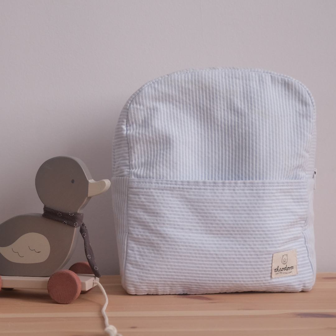 Mochila rayas azules