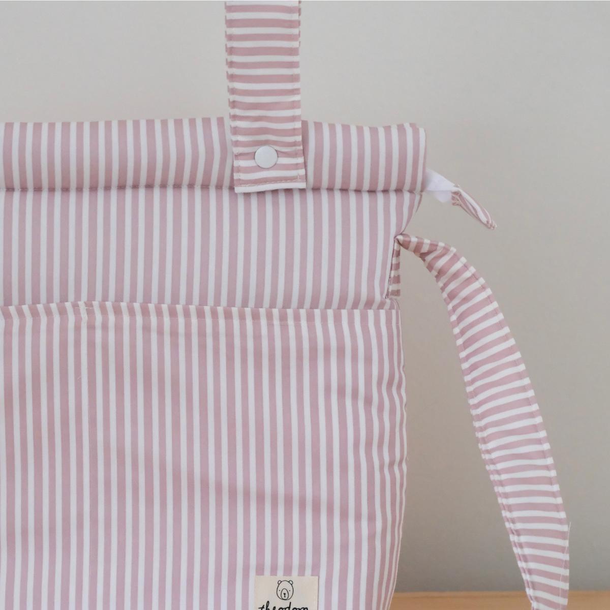 Bolsa para carro grande rayas rosas