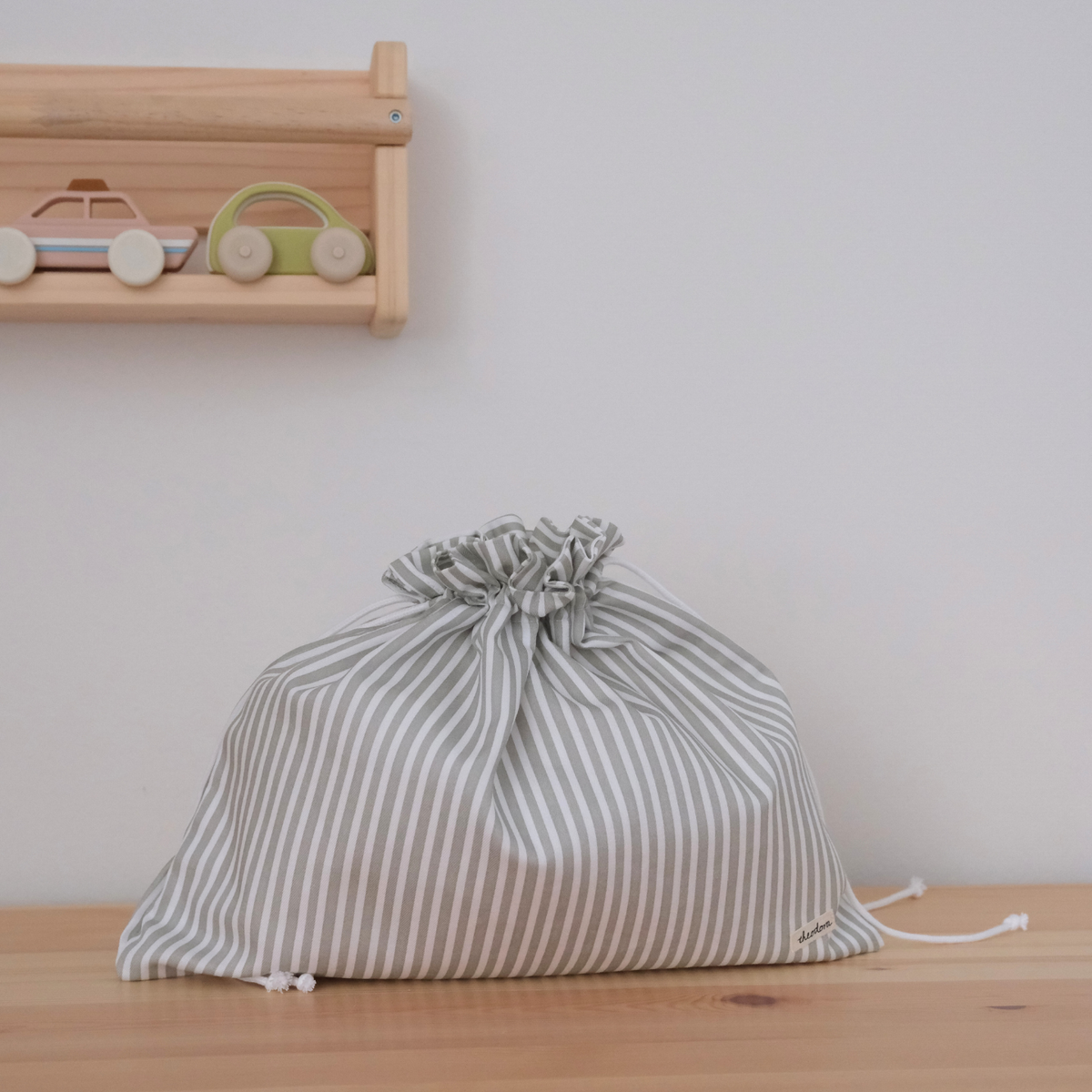 Bolsa impermeable grande rayas verdes