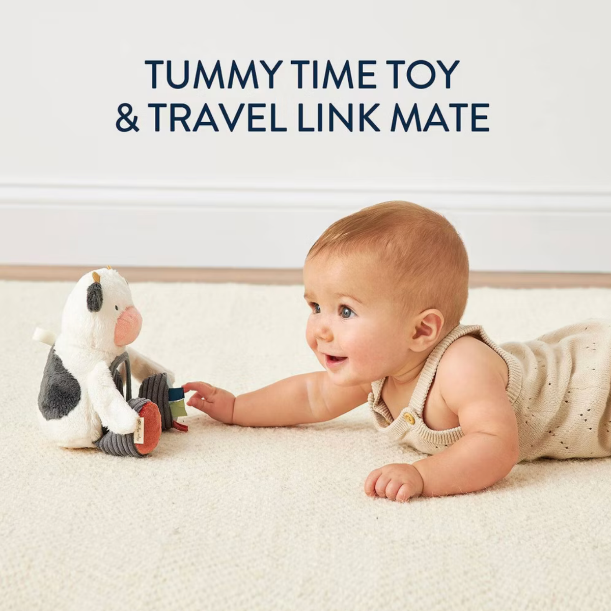 Peluche vaca tummy time