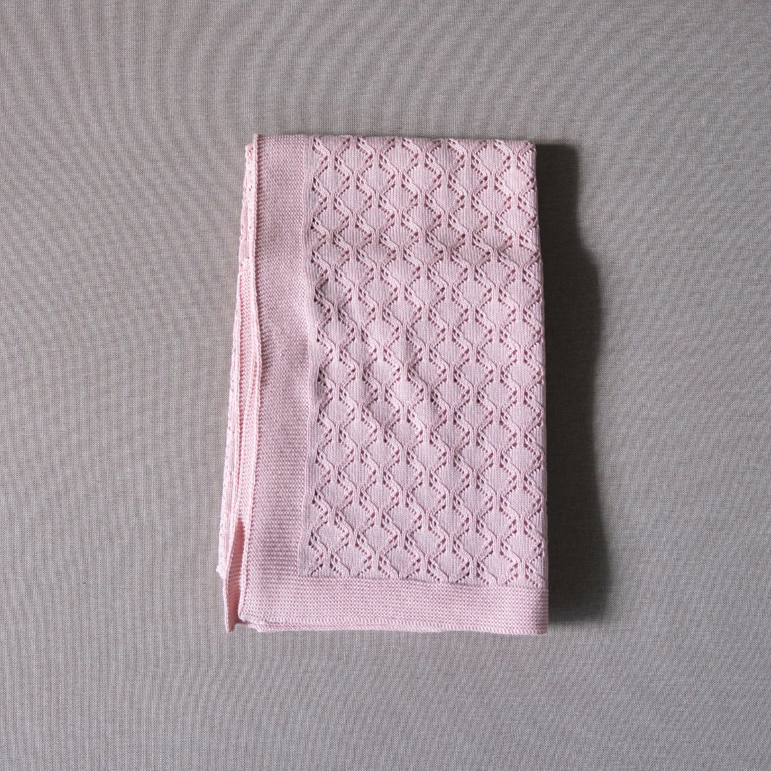 Manta Gonzalo rosa empolvado