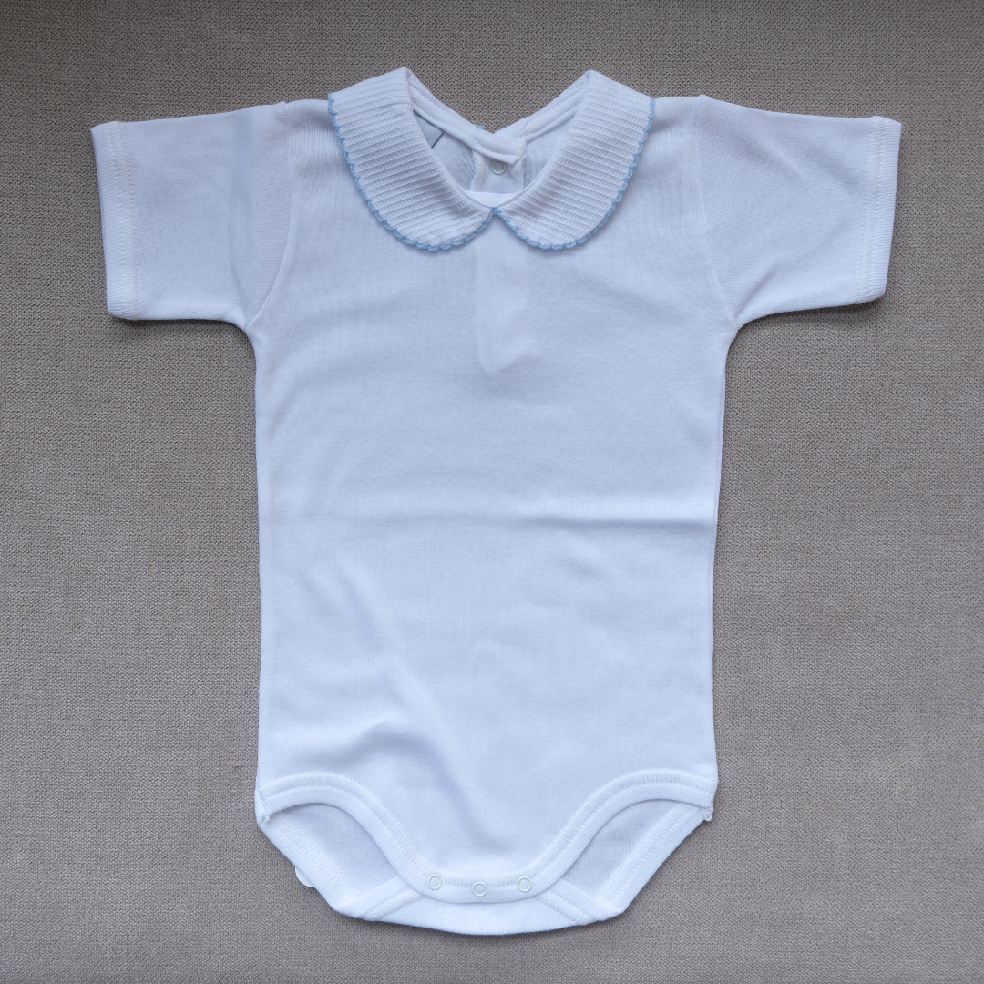 Cuello piqué azul MC