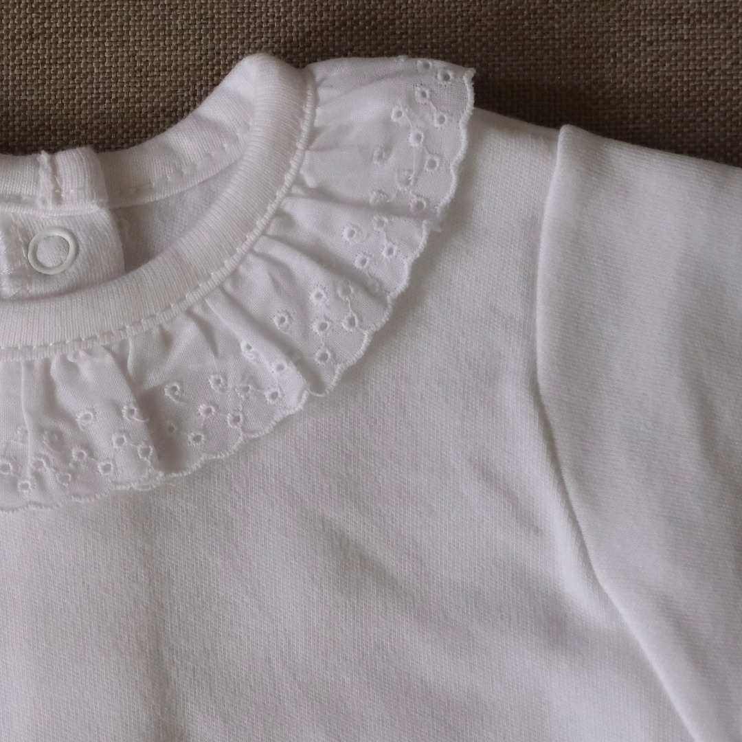 Cuello olán blanco ML