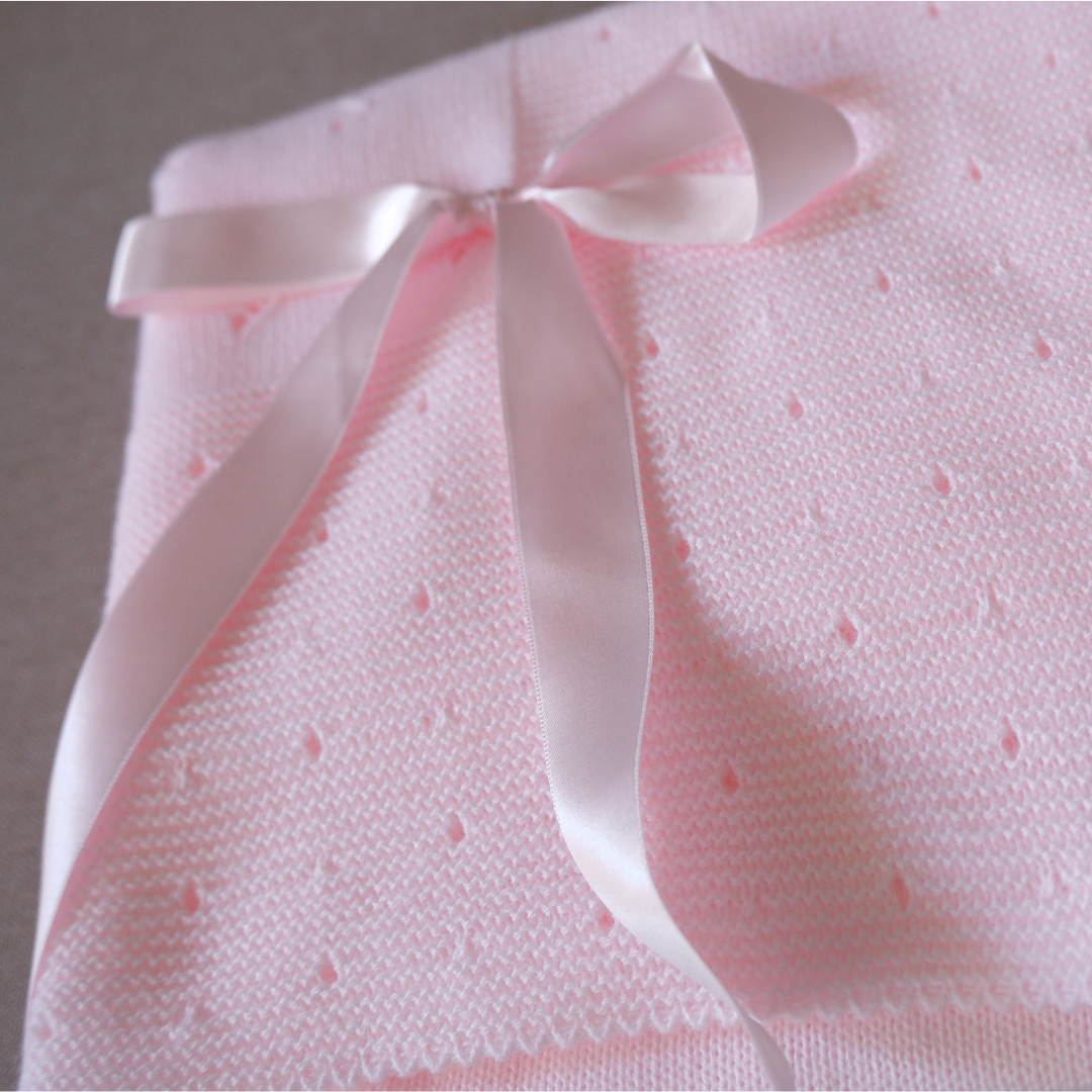 Manta Sofía rosa bebé