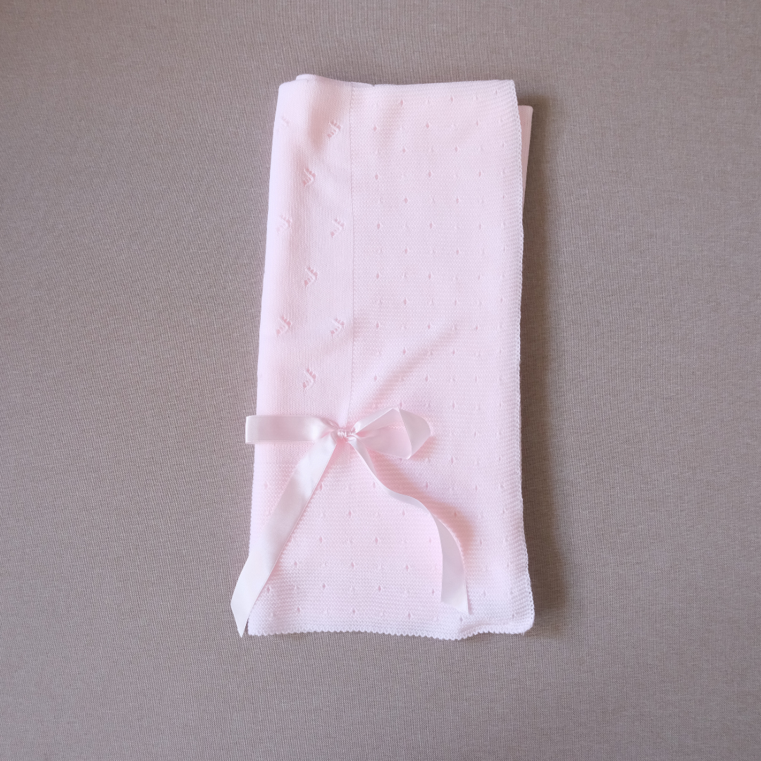 Manta Sofía rosa bebé