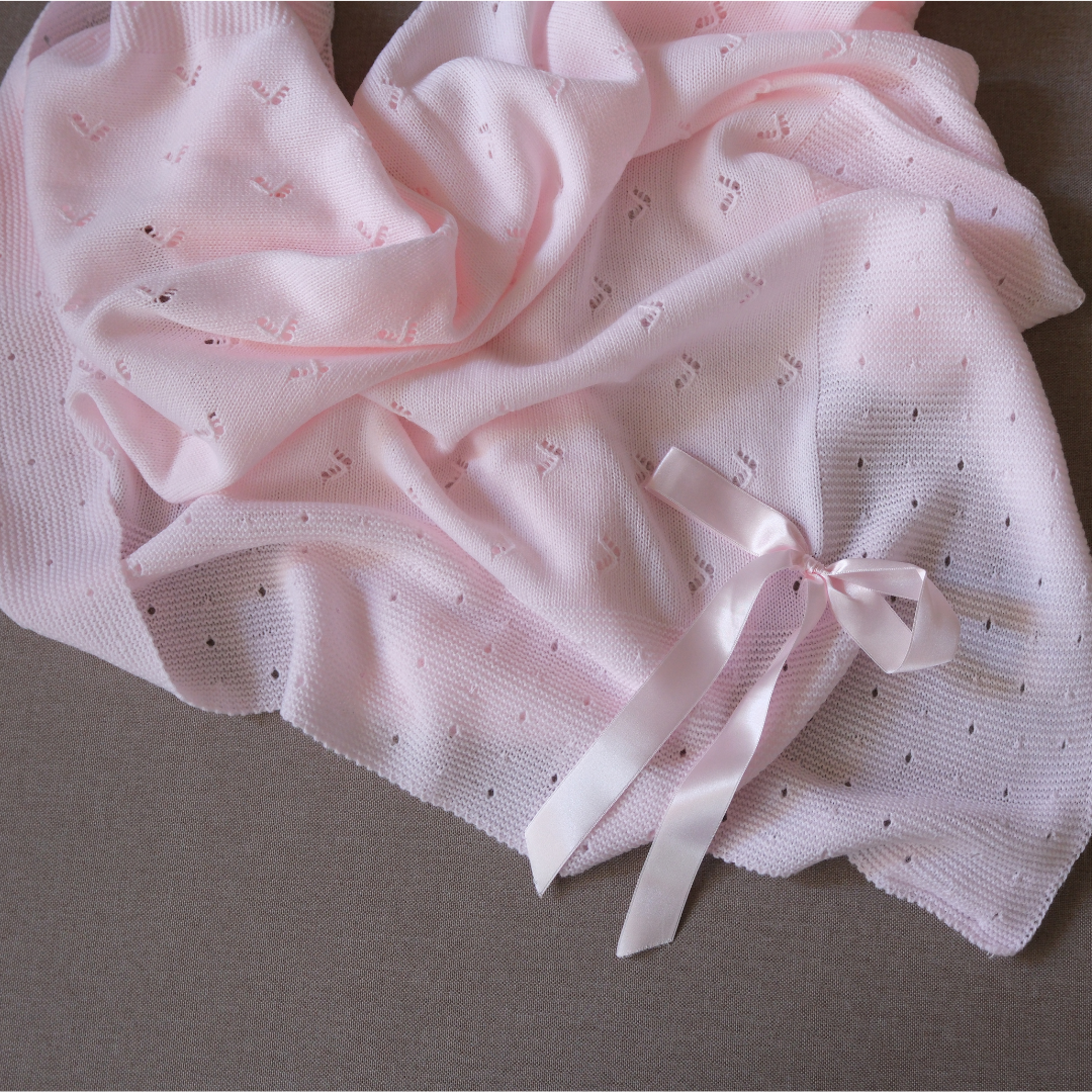 Manta Sofía rosa bebé