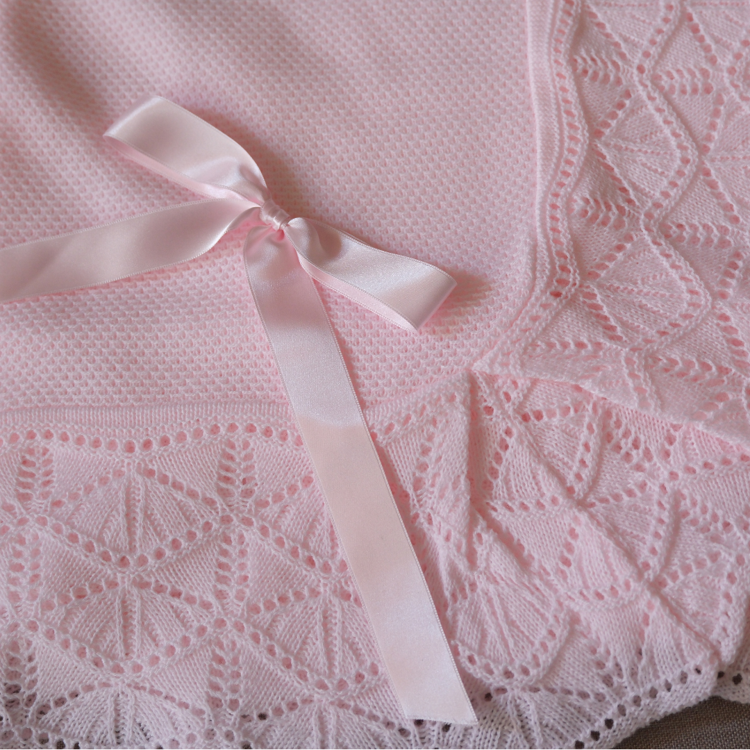 Toquilla Amaia rosa bebé