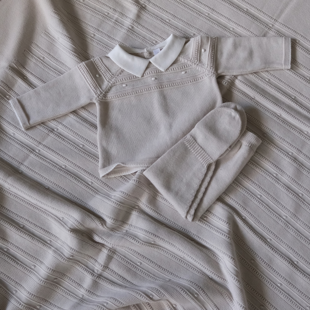 Conjunto punto Niagara beige