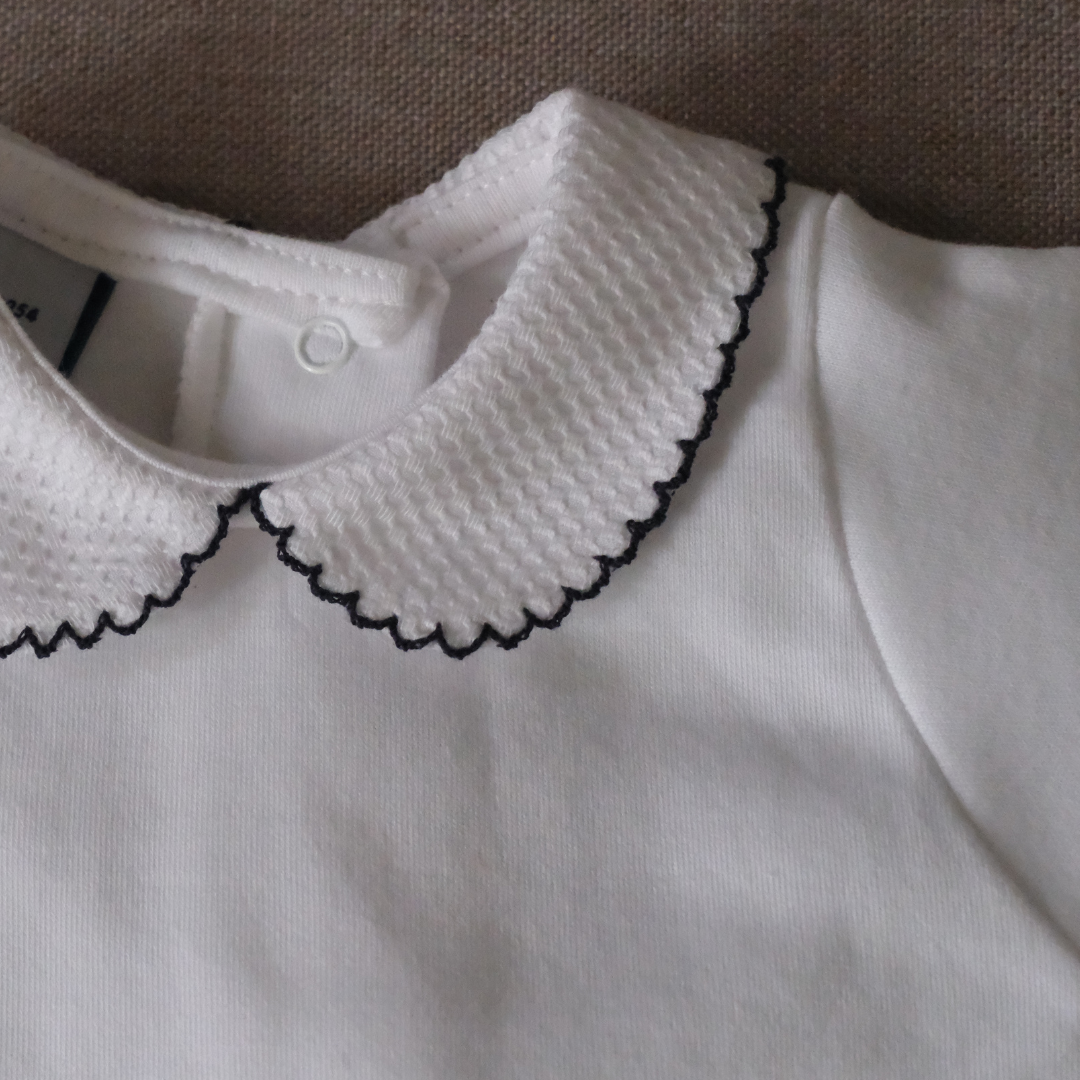 Cuello piqué azul marino ML