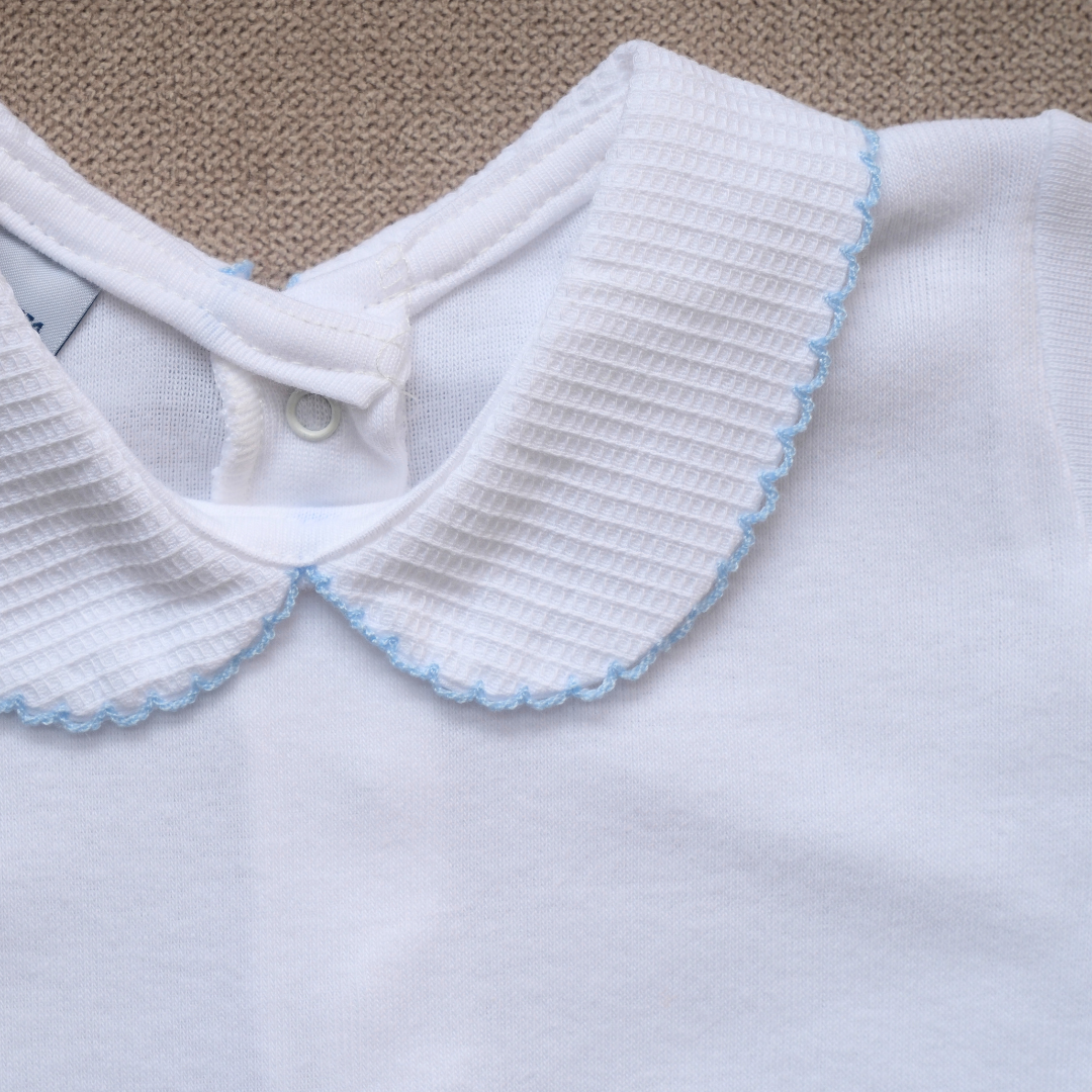 Cuello piqué azul MC