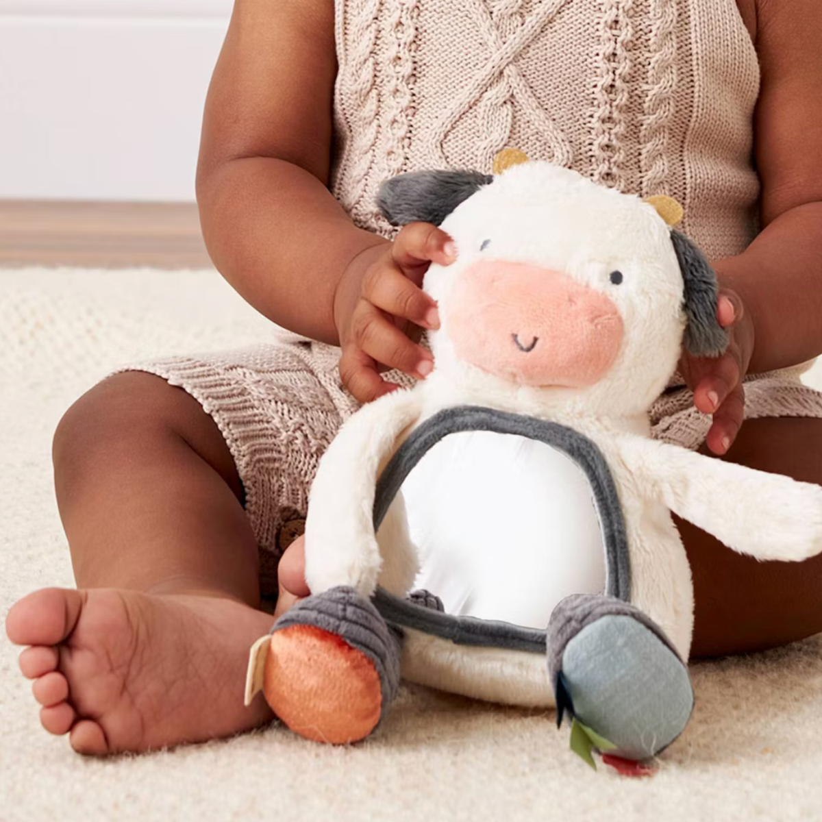 Peluche vaca tummy time