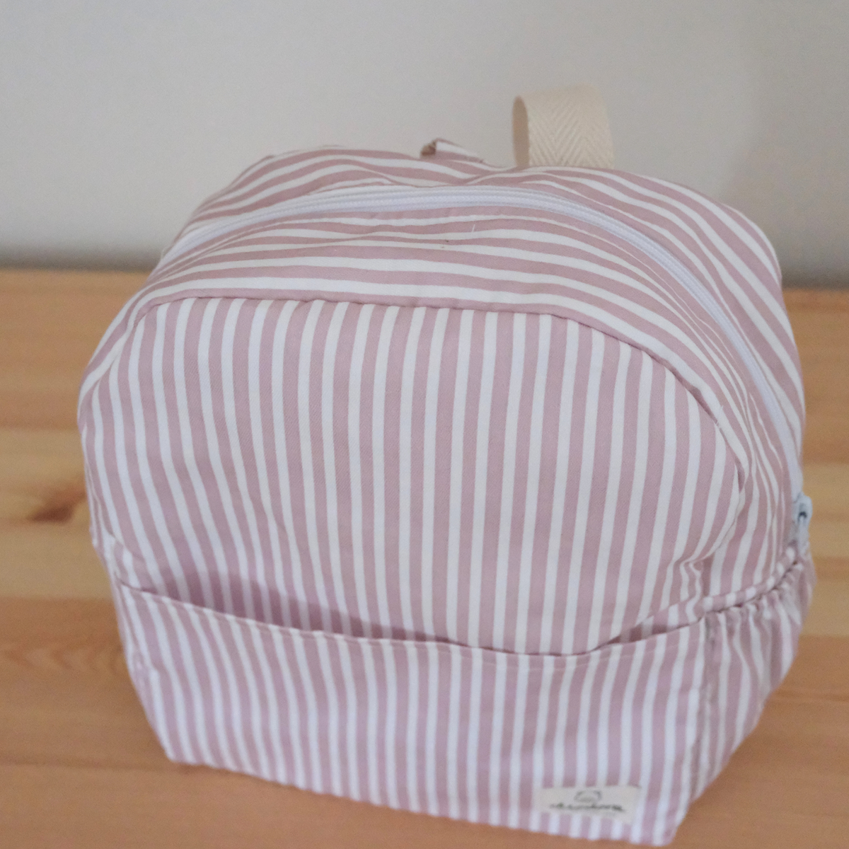 Mochila rayas rosas