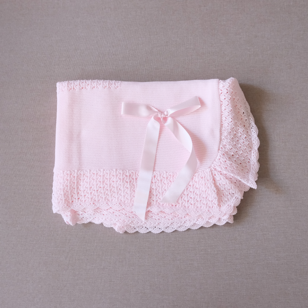 Toquilla Pía rosa bebé