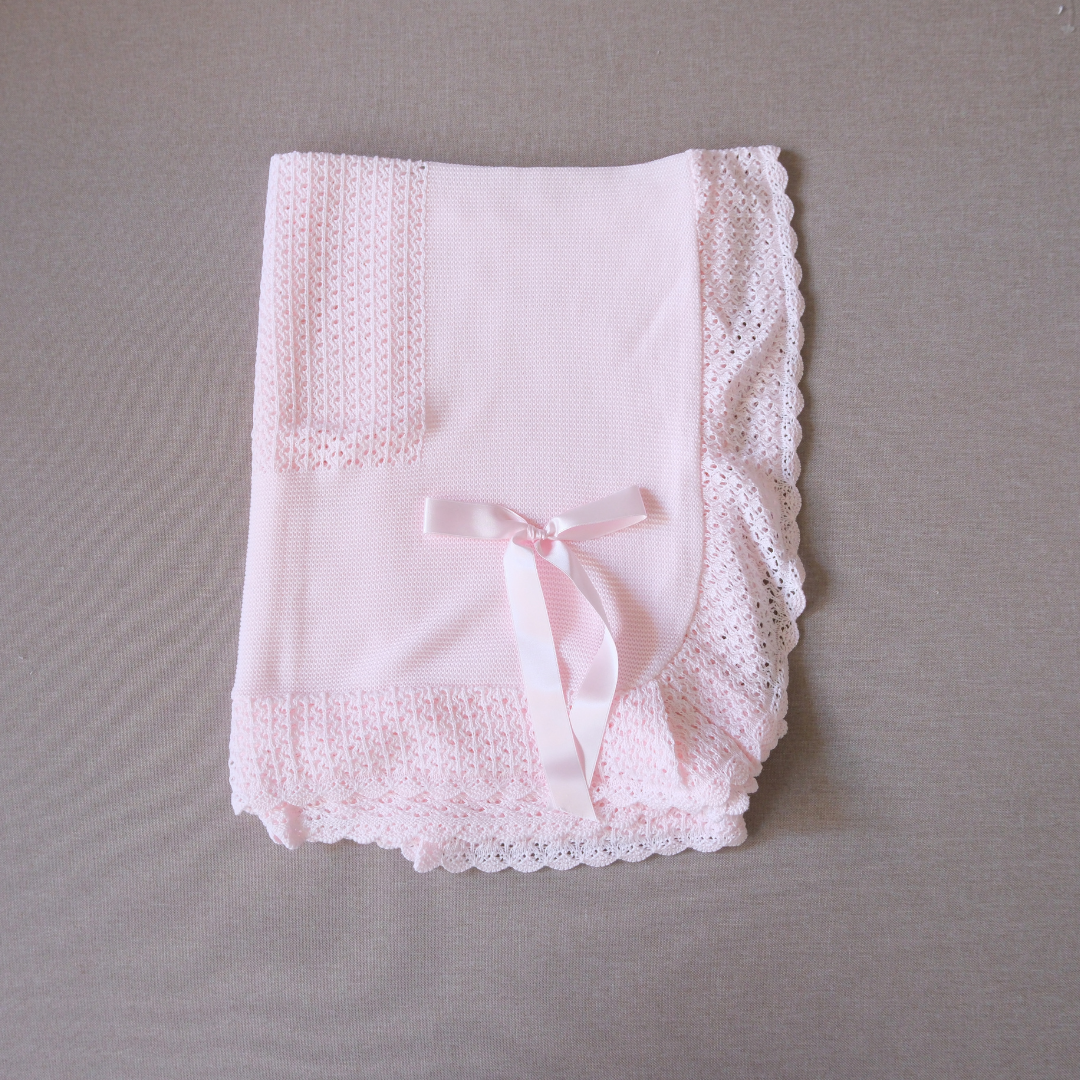 Toquilla Pía rosa bebé