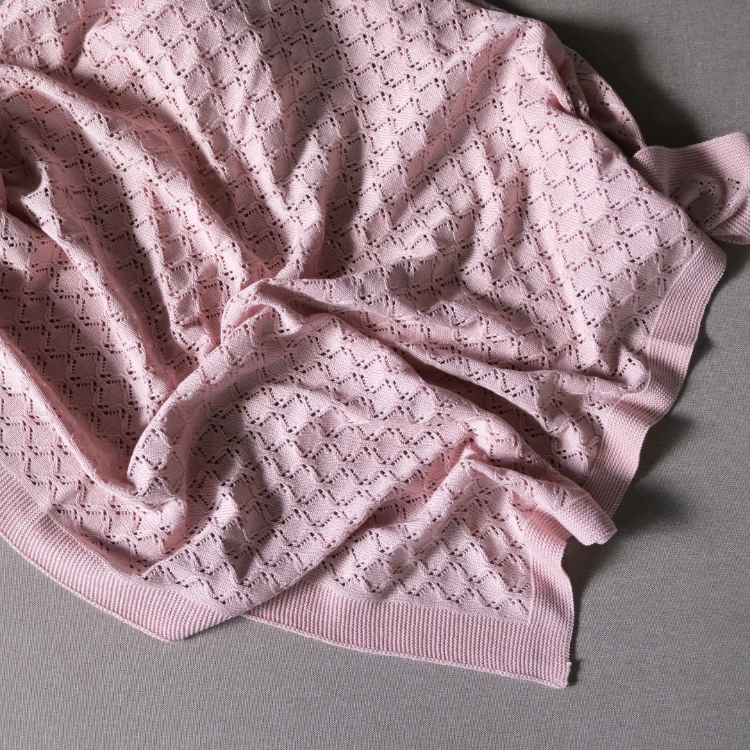 Manta Gonzalo rosa empolvado