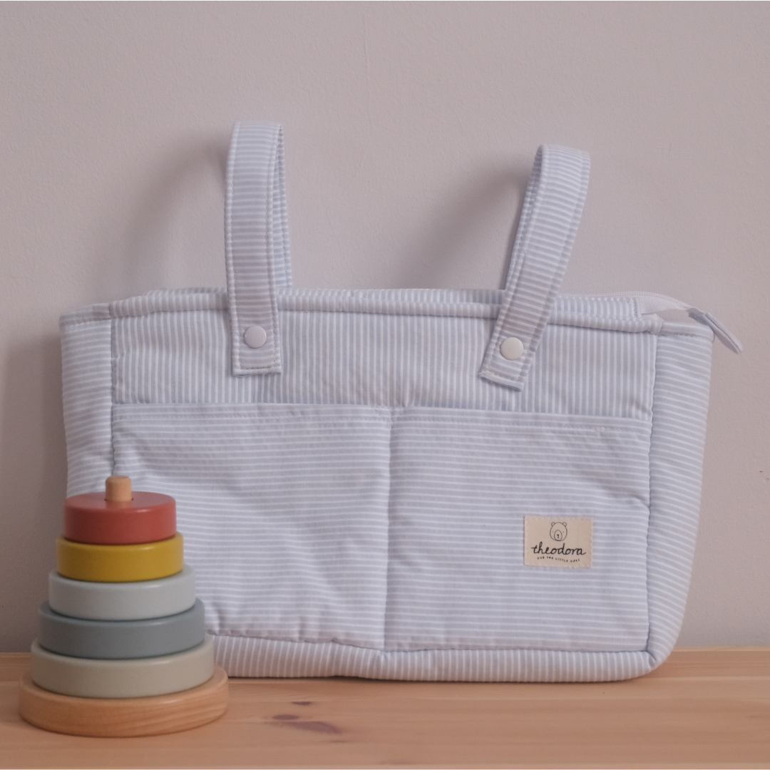 Pañalera rayas azules