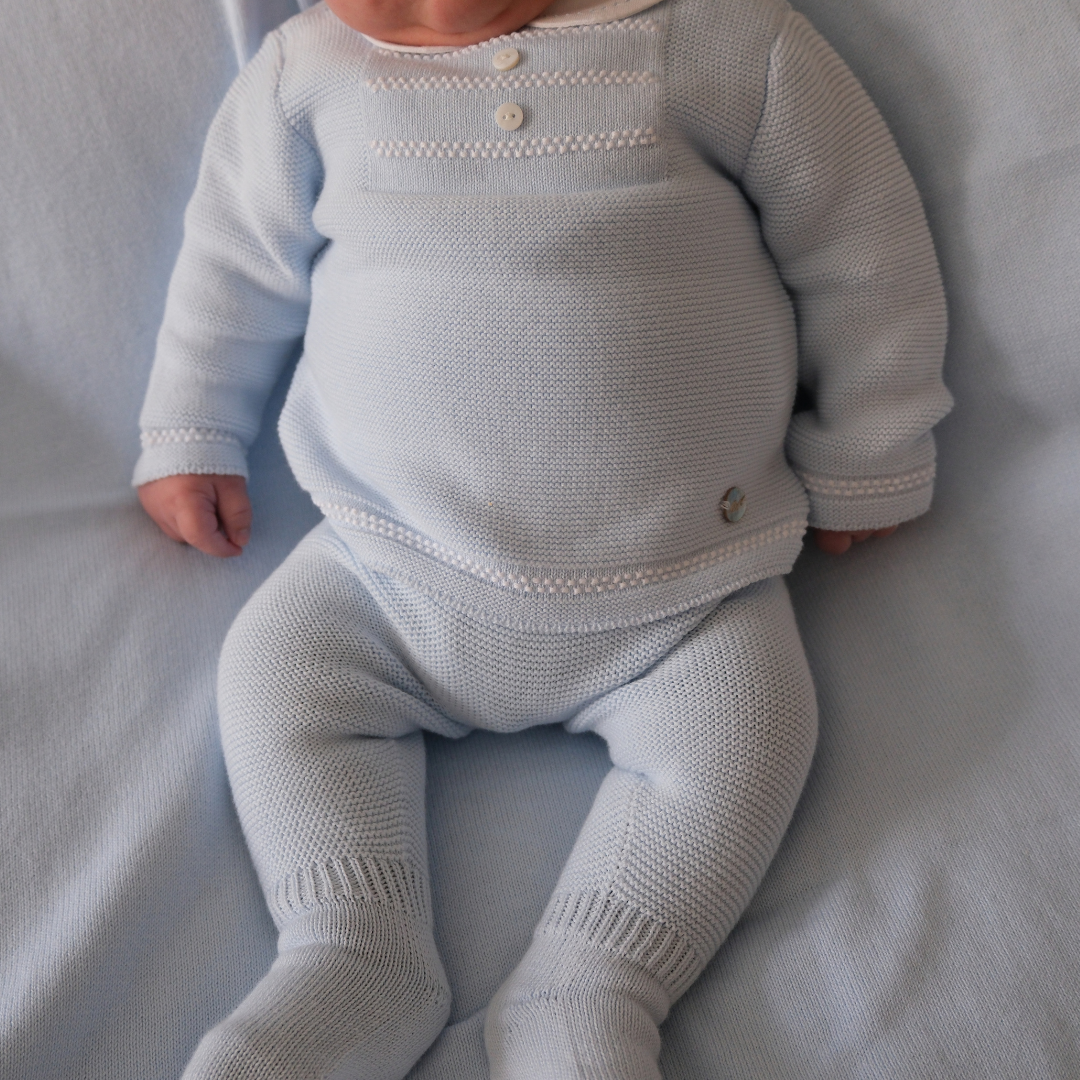 Pack regalo Edmonton azul (conjunto + toquilla)