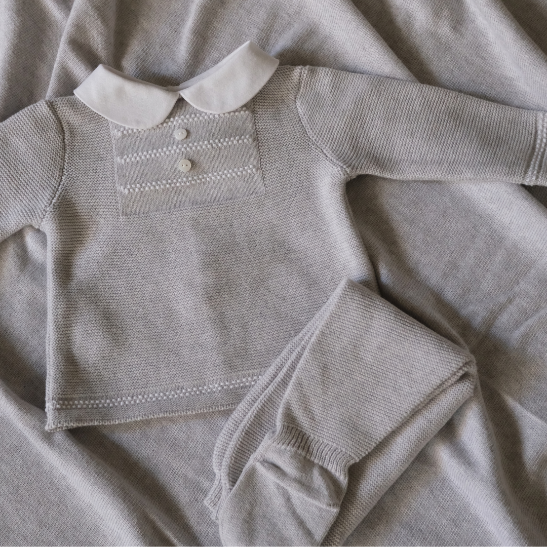 Conjunto punto Edmonton gris