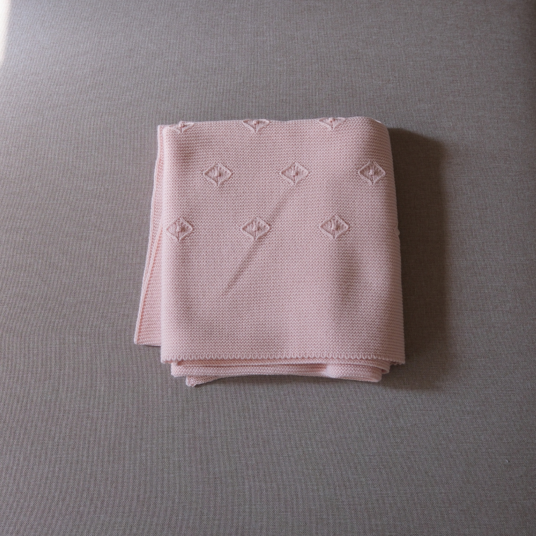 Manta Cas rosa pastel