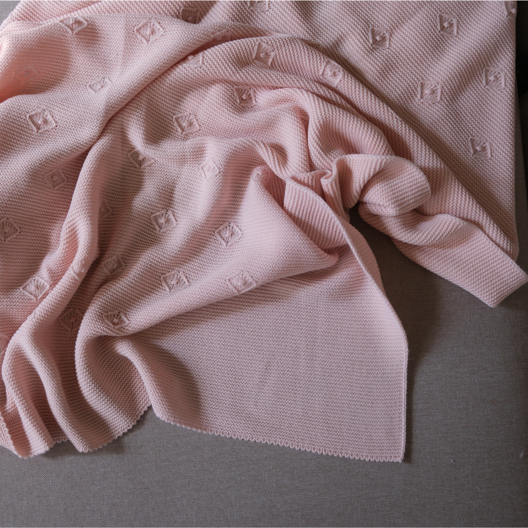 Manta Cas rosa pastel