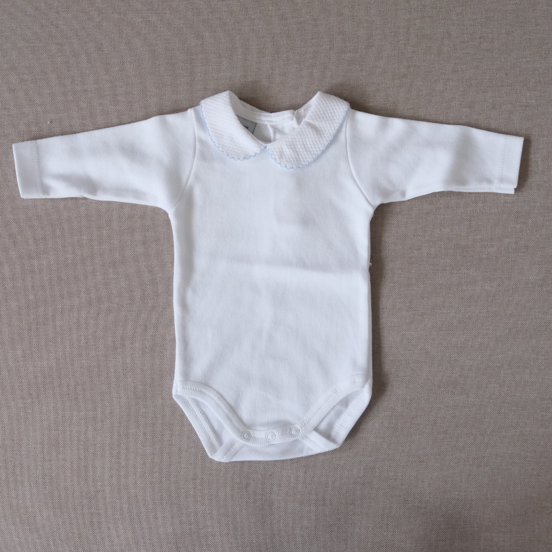 Cuello piqué azul claro ML