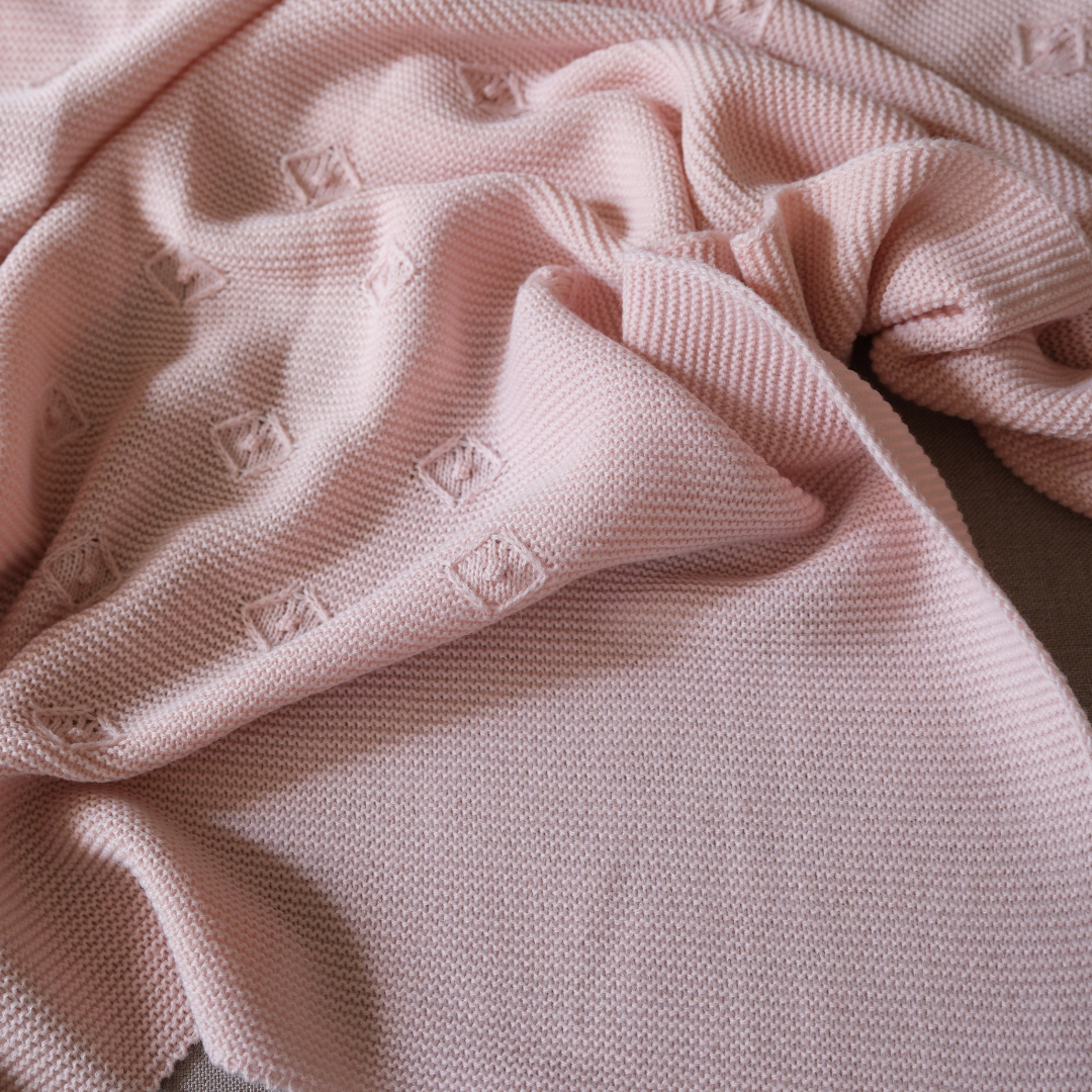 Manta Cas rosa pastel