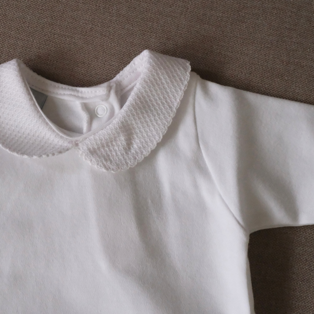 Cuello piqué blanco ML