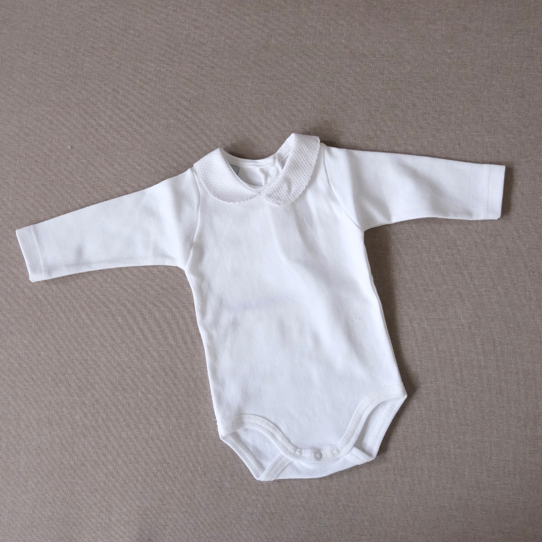 Cuello piqué blanco ML