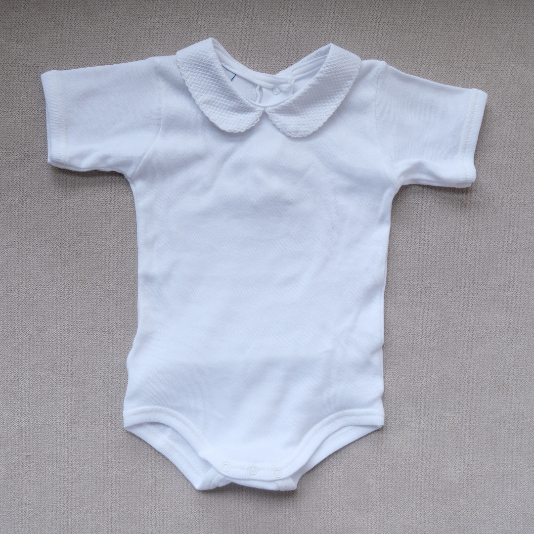 Cuello piqué blanco MC