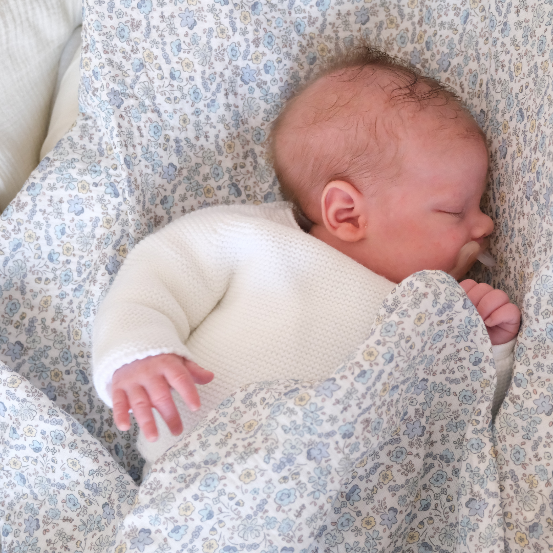 Muselina flores azules (pack 2)