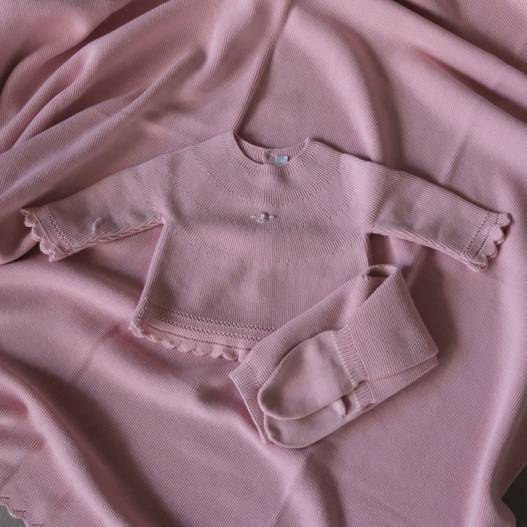 Conjunto punto Montreal rosa