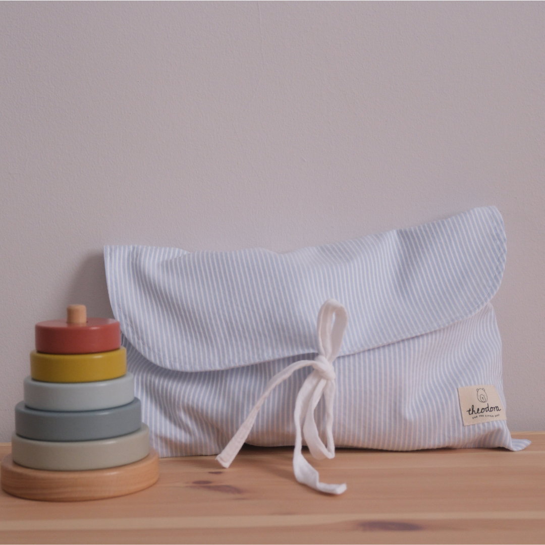 Bolsa muda rayas azules