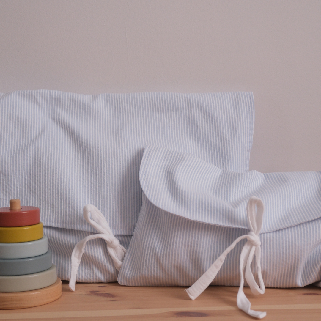 Bolsa muda rayas azules