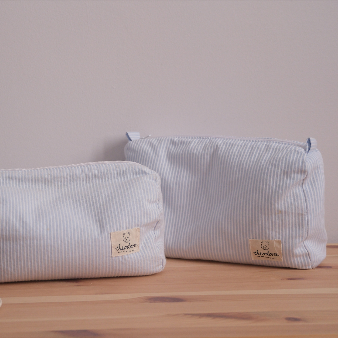 Neceser rayas azules