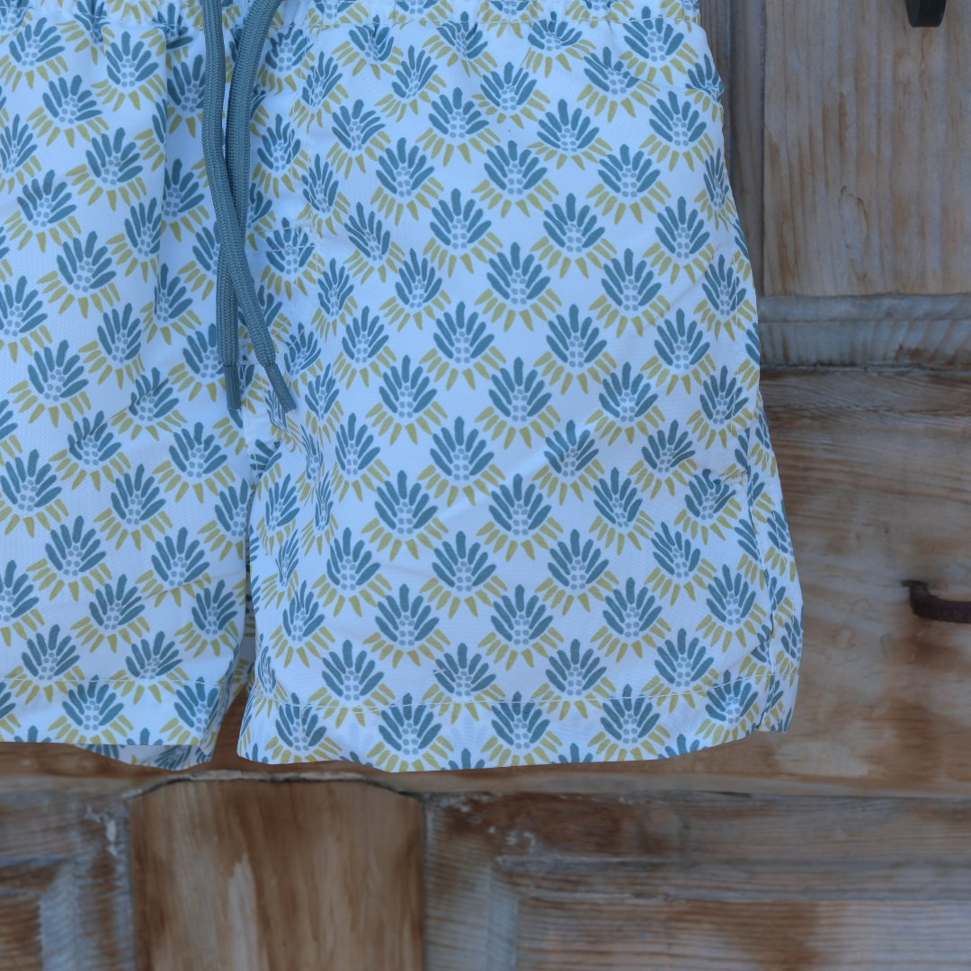 Traje de baño flor verde