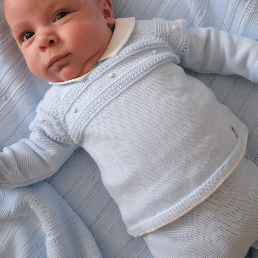 Pack regalo Niagara azul (conjunto + toquilla)