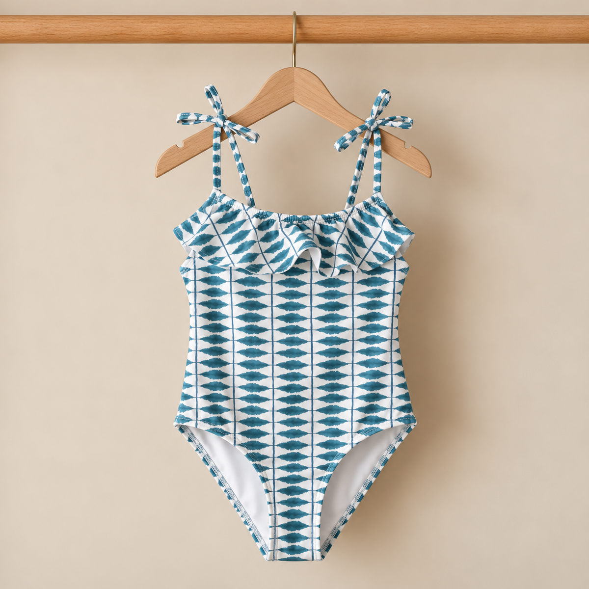 Traje de baño rayas azul olán