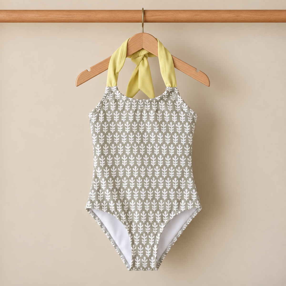 Traje de baño verde olivo