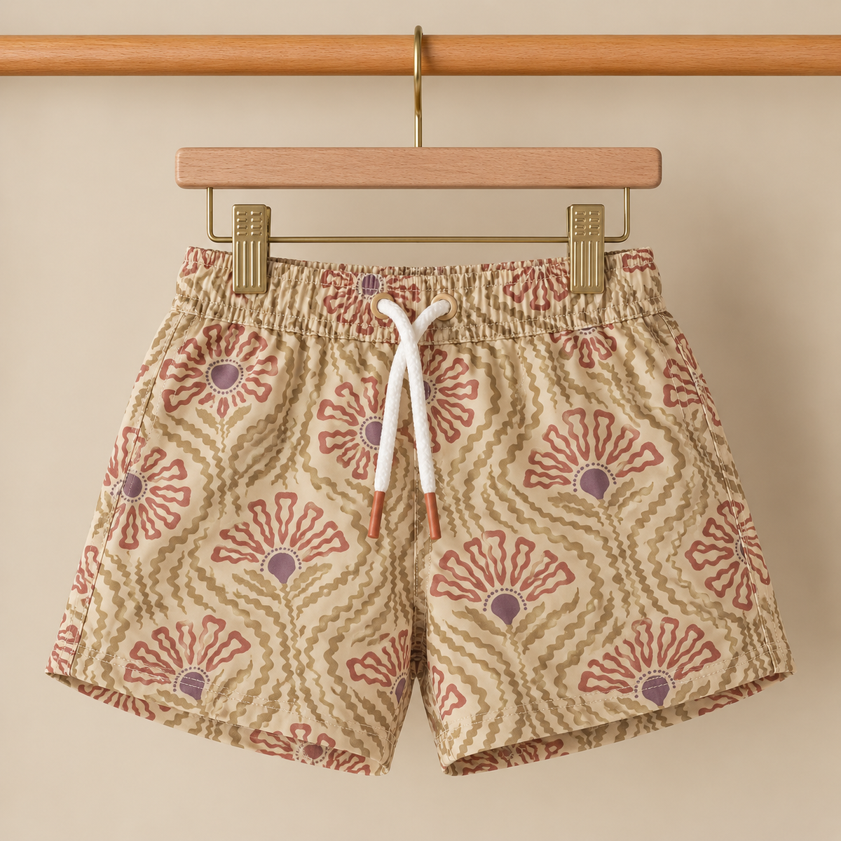 Traje de baño flor marrón