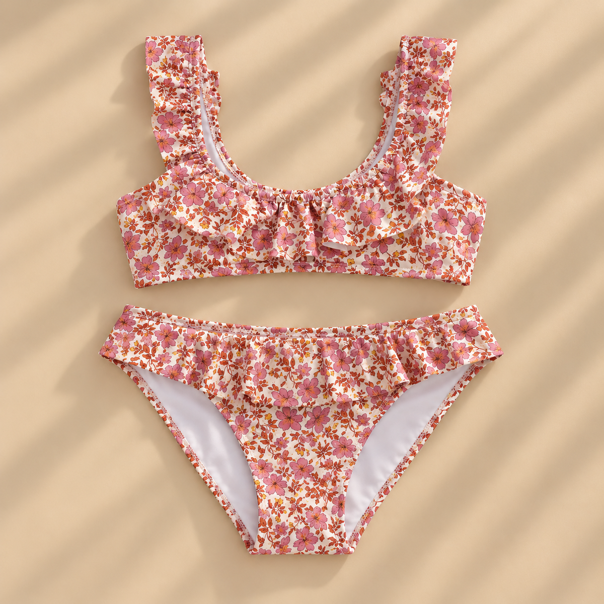Bikini flores rojas y rosas