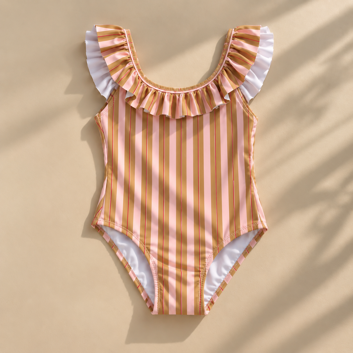 Traje de baño rayas rosas